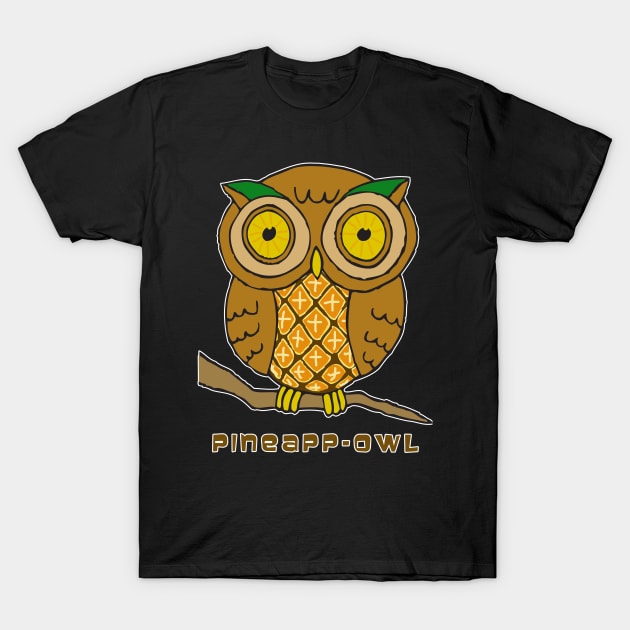 Pineapp-owl T-Shirt by headrubble